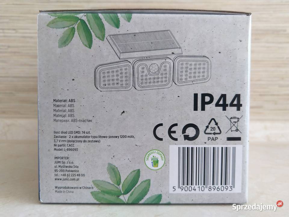 NAJTANIEJ Naświetlacz Solarny z Czujnikiem Ruchu Zabrze