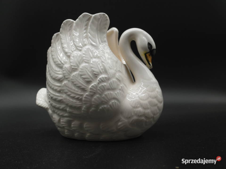 Figurka doniczka łabędź