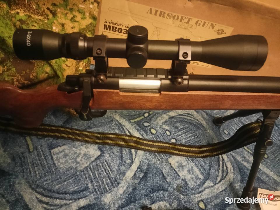 Pistolet na kulki snajperka airsoft luneta MB03D Lublin