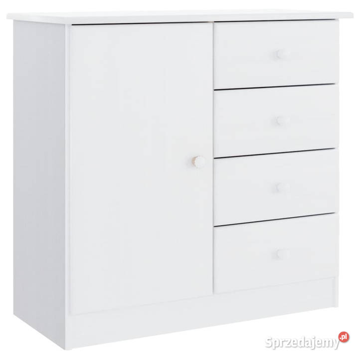 Szafka ALTA biała 77x35x73 lite drewno sosnowe Warszawa