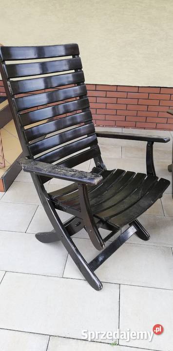 Leżak drewniany 3 stół ogrodowy krzesło fotel