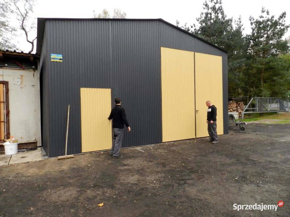 Blaszana montowana hala 88 m dodatkowe drzwi Kraków