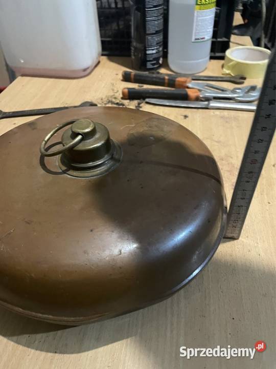 Termofor miedziany loft vintage PRL lampa Kielce