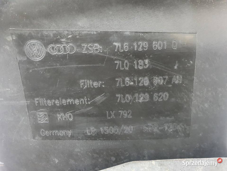 OBUDOWA FILTRA POWIETRZA VW TOUAREG 7L6129601D osobowe