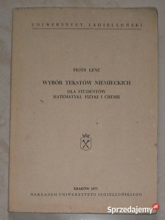 Wybór tekstów niemieckich studentów matematyki Kraków