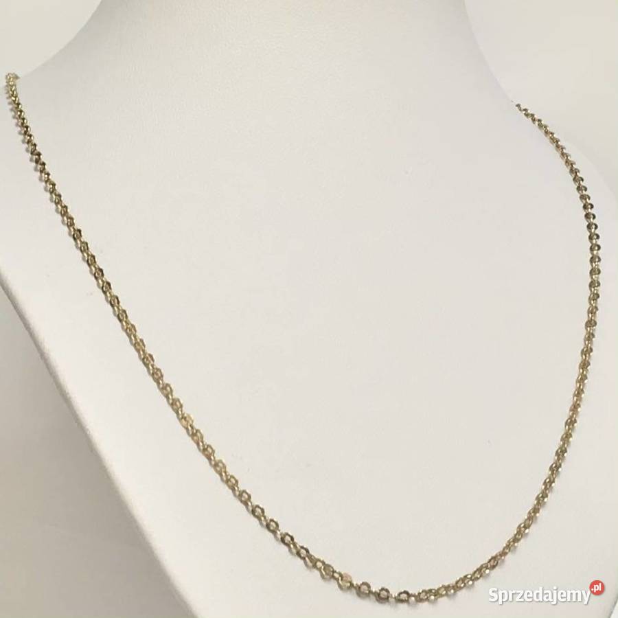 Złoty ŁAŃCUSZEK damski 750 18K OKRĄGŁY ANKIER 53 złote mazowieckie Warszawa