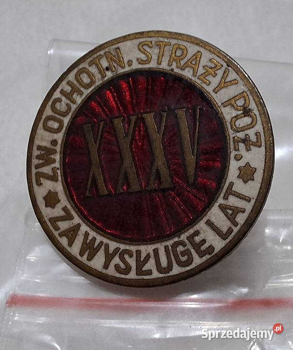 Odznaka wysługę 35 lat Zw Ochotniczych Straży Czeladź