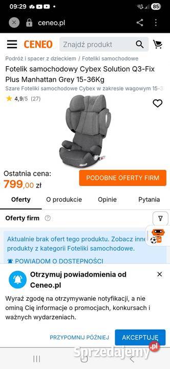 Fotelik samochodowy Cybex Solution Q3 Fix Plus Zabrze