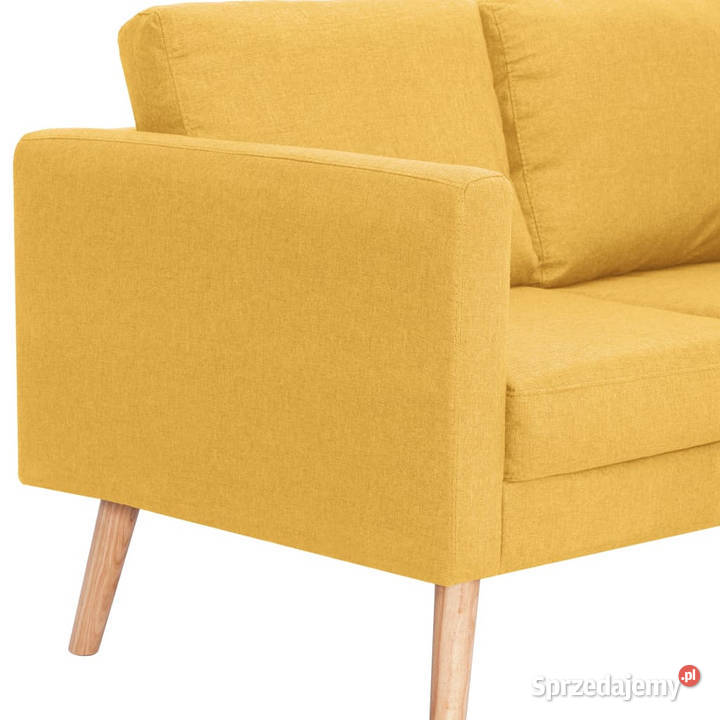 Sofa 3osobowa tapicerowana tkaniną żółta mazowieckie Warszawa
