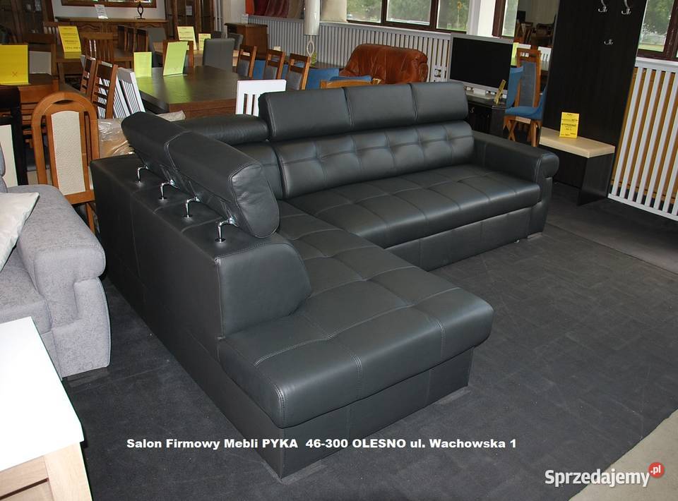 Nowy Narożnik 190x280 Skóra Naturalna Kolor Olesno