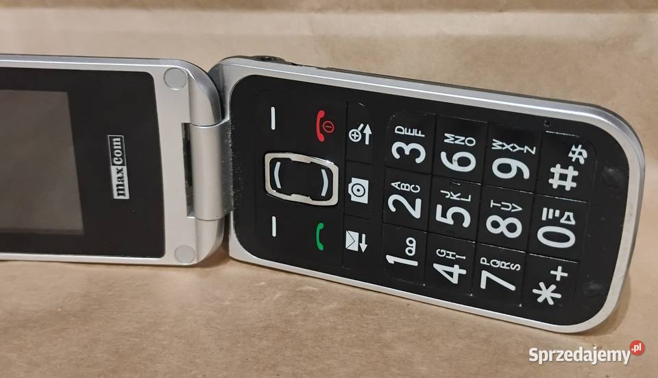MAXCOM MM820 BB Telefon z Klapką DUŻY ładowarka