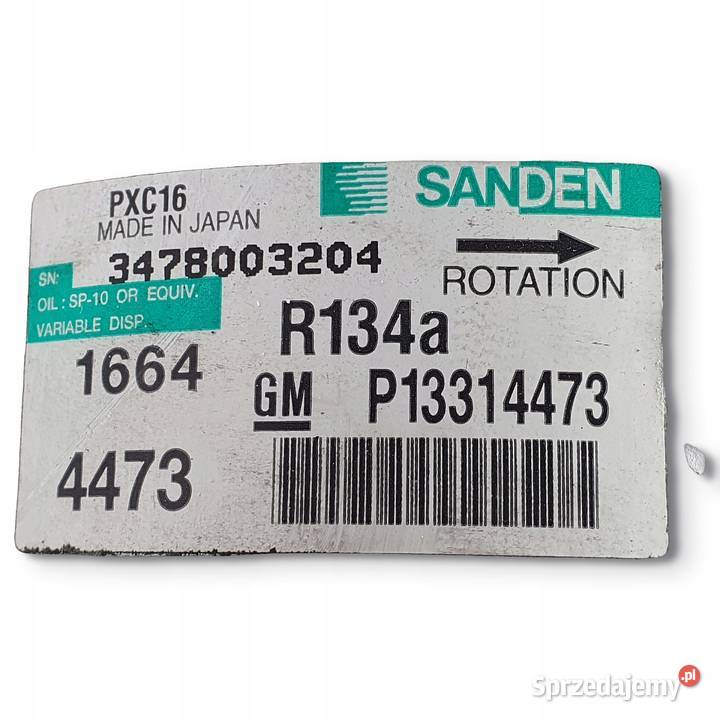 SPRĘŻARKA KLIMATYZACJI Opel Insignia 20 CDTI osobowe Chełm