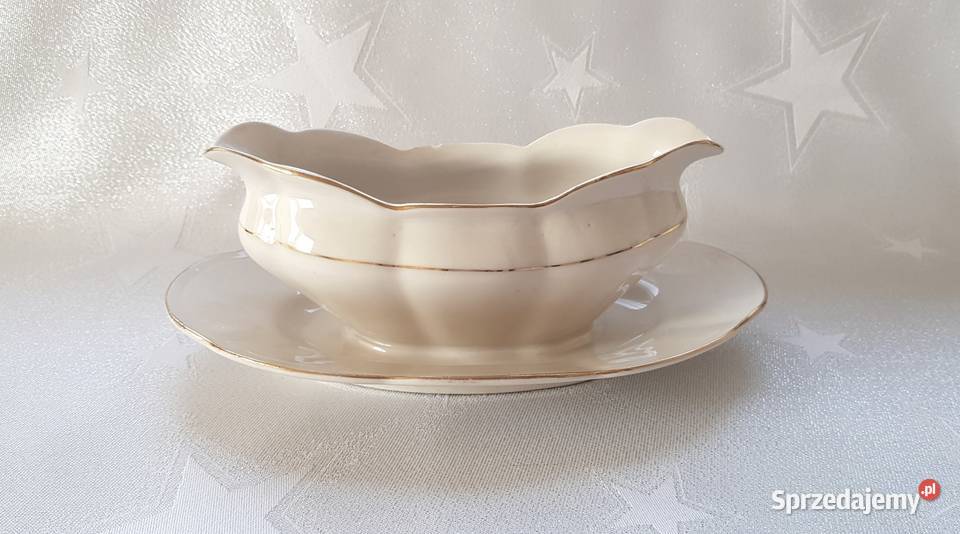 Sosjerka z podstawką porcelit Chodzież PRL śląskie