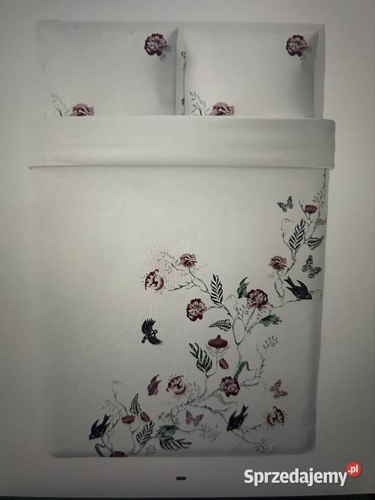 IKEA JATTELILJA Komplet pościeli biały kwiatowy Gliwice sprzedam