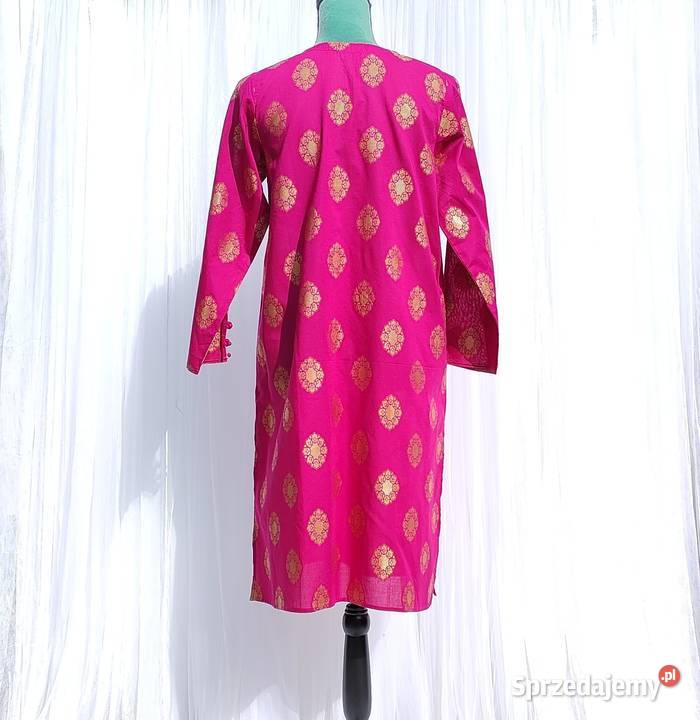 Tunika różowa złota S 36 orientalna indyjska Szczecin