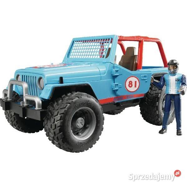 BRUDER zabawki auto Jeep Cross z ludzikiem w zestawie