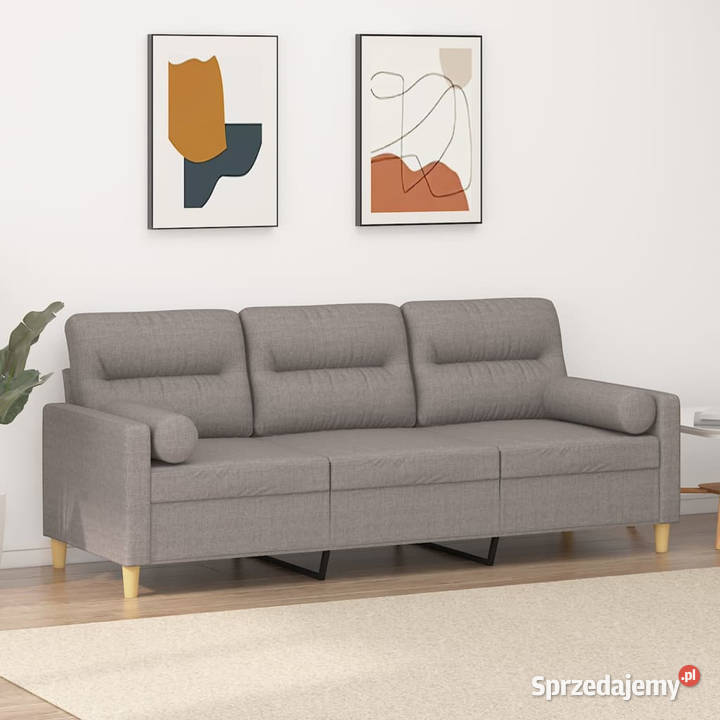 3osobowa sofa z poduszkami kolor taupe 180 Warszawa
