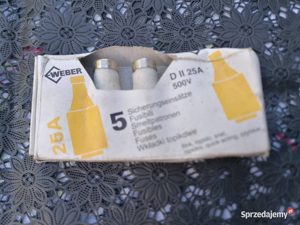 BEZPIECZNIK 25A 500Vwkładka topikowaWEBERSztuk 5 Łódź