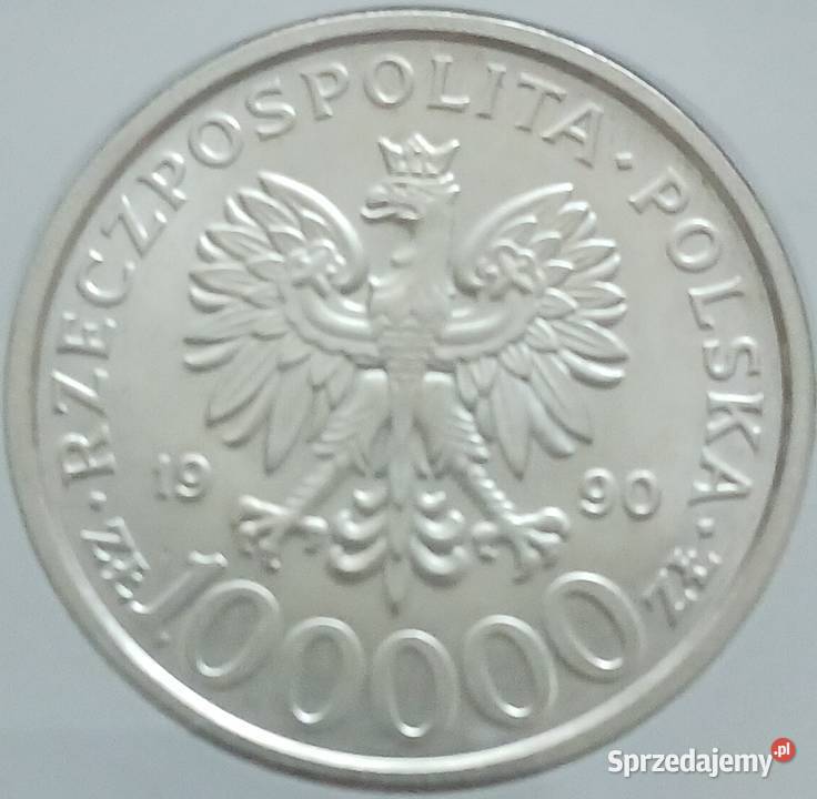 100 000 Solidarność 1990 r Typ B 2 MS 63 GCN Konin