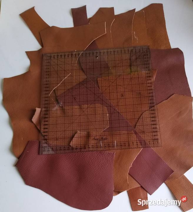 Skóra 446 g Licowa Włoska średnie i małe kawałki Gdańsk sprzedam