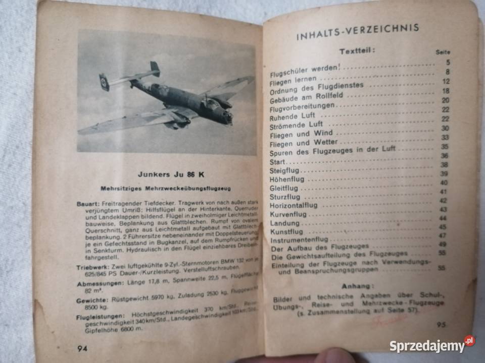 Podręcznik Luftwaffe Fliegen Lernen 1941 2 wojna Kraków sprzedam