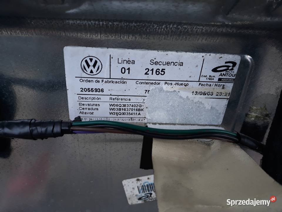 VW POLO 4 IV 9N DRZWI PRAWY PRZÓD PRAWE PRZEDNIE Międzychód sprzedam