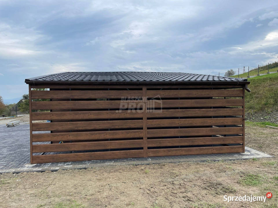 Garaz blaszany 6x6 2x wiata 3x6 2x Brama uchylna kujawsko-pomorskie sprzedam