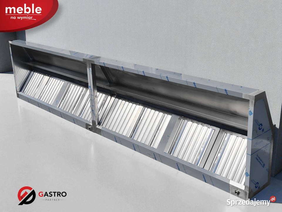 Okap trapezowy przyścienny z filtrami wywiewny Gastronomia Ostrów Wielkopolski