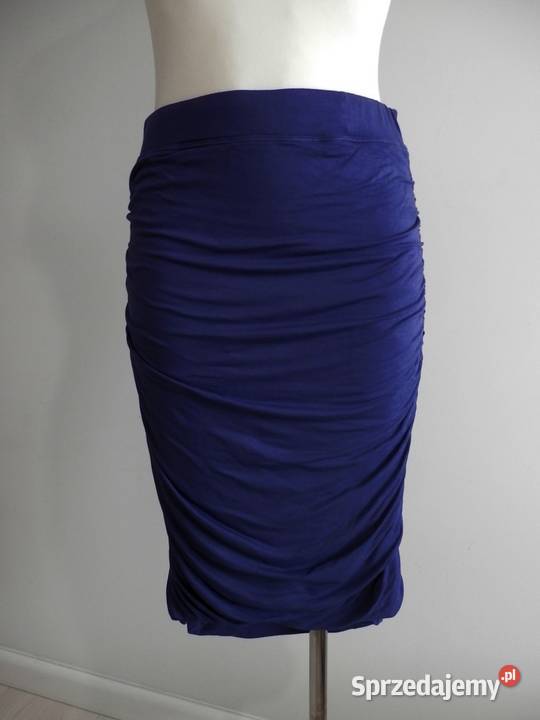 Spódnica Dopasowana Marszczona Drapowana fioletowy Spódnice i sukienki