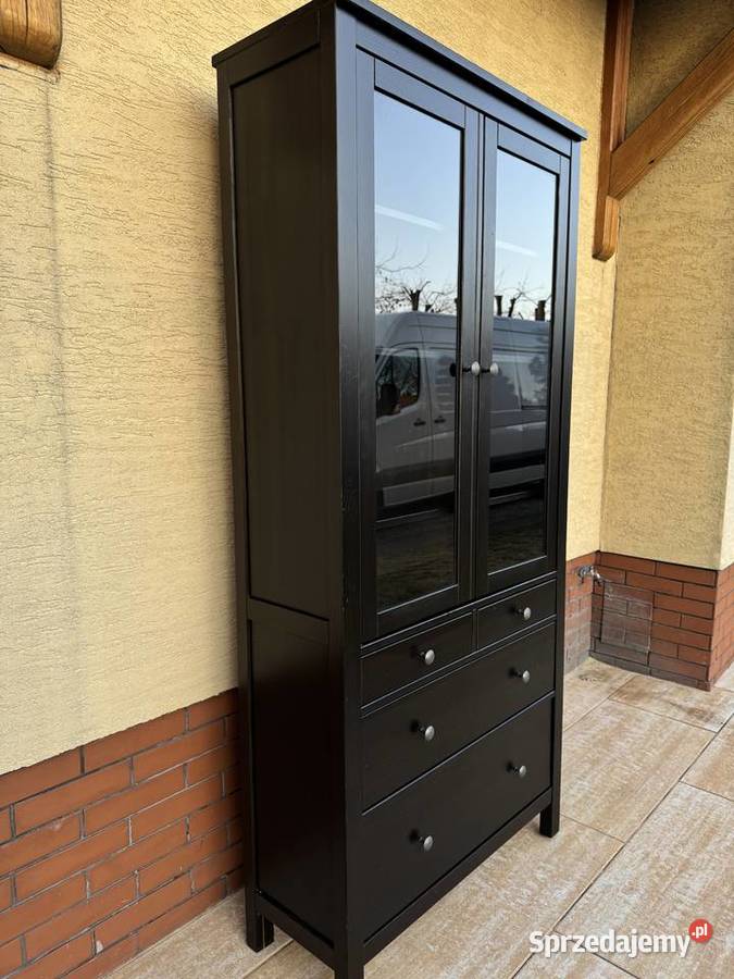 Witryna drewniana kredens Hemnes Ikea komoda Sulbiny