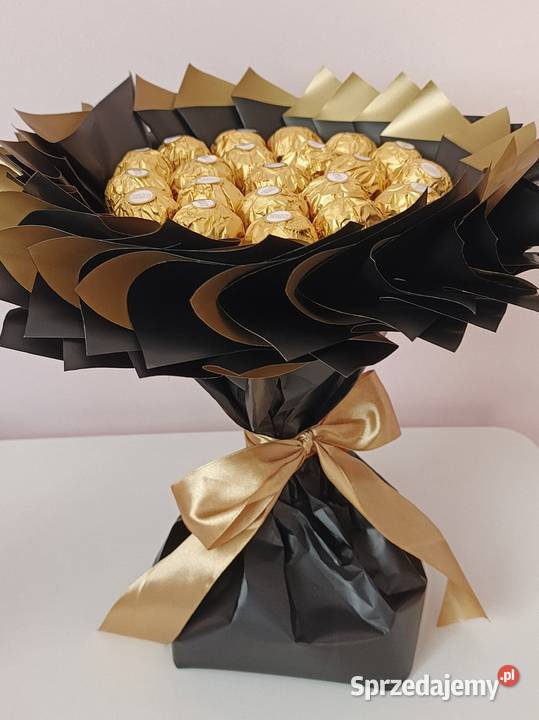 Bukiet jadalny Ferrero Rocher czarno złoty dolnośląskie Wrocław sprzedam