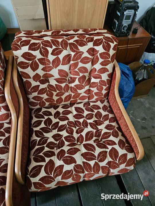 Fotel 1osobowy rozkładany 200x85 białobrązowy Biała Podlaska sprzedam