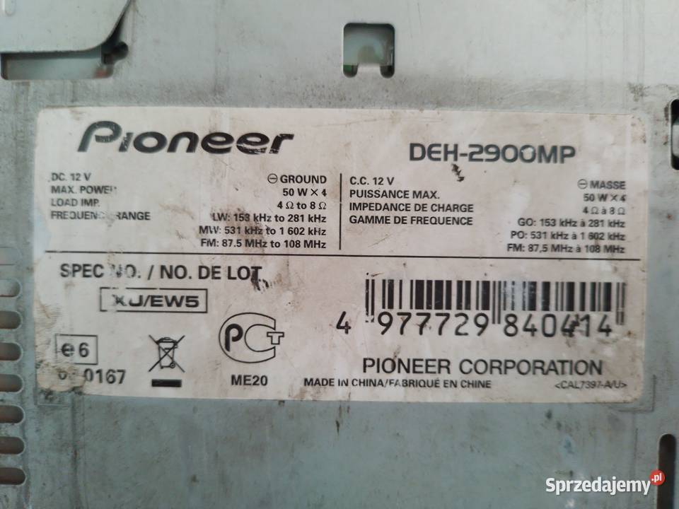 Radio PIONEER Deh2900mp Libiąż sprzedam