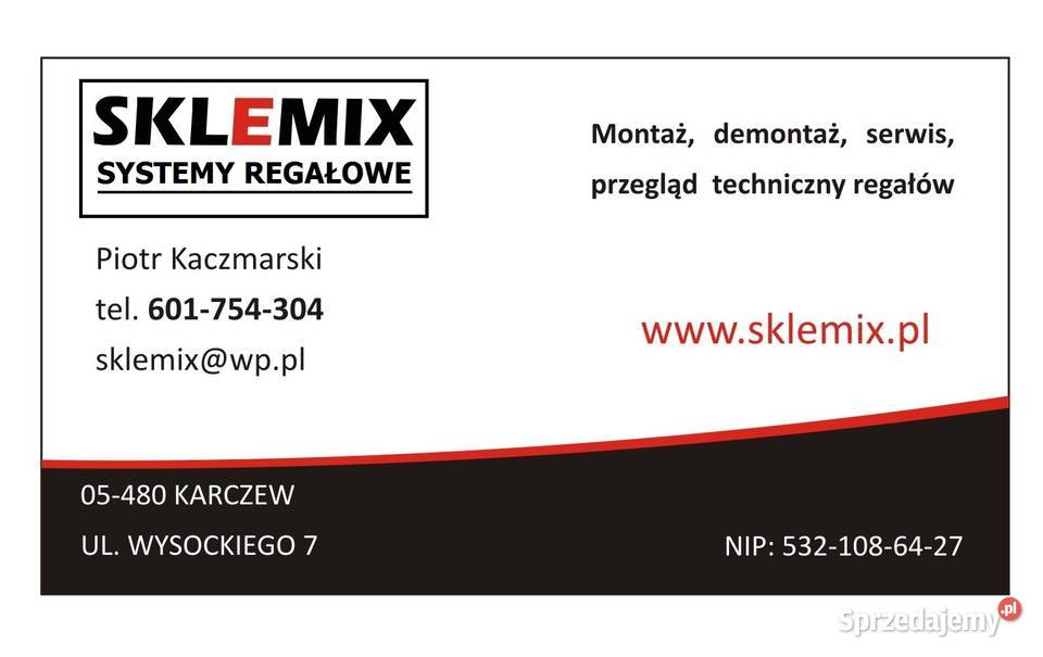 Akcesoria części zamienne regałów paletowych Magazynowanie Karczew sprzedam