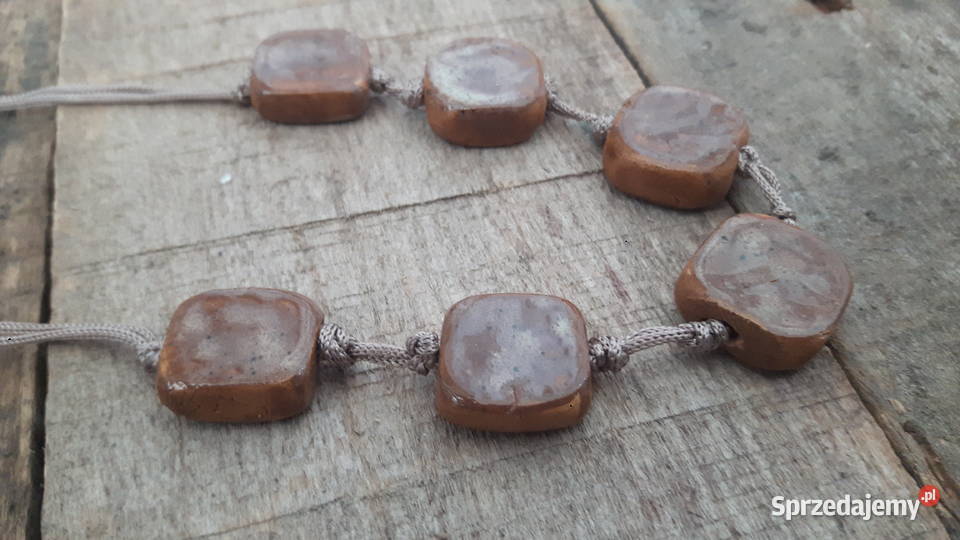 Naszyjnik ceramiczny ręcznie wykonany Otwock