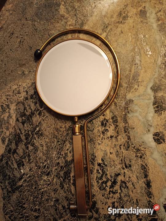 Zabytkowe Lustro kosmetyczne złocony mosiądz Drawski Młyn