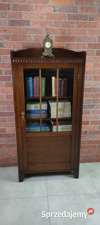 Piękna biblioteka witryna dębowa Meble Łagów sprzedam