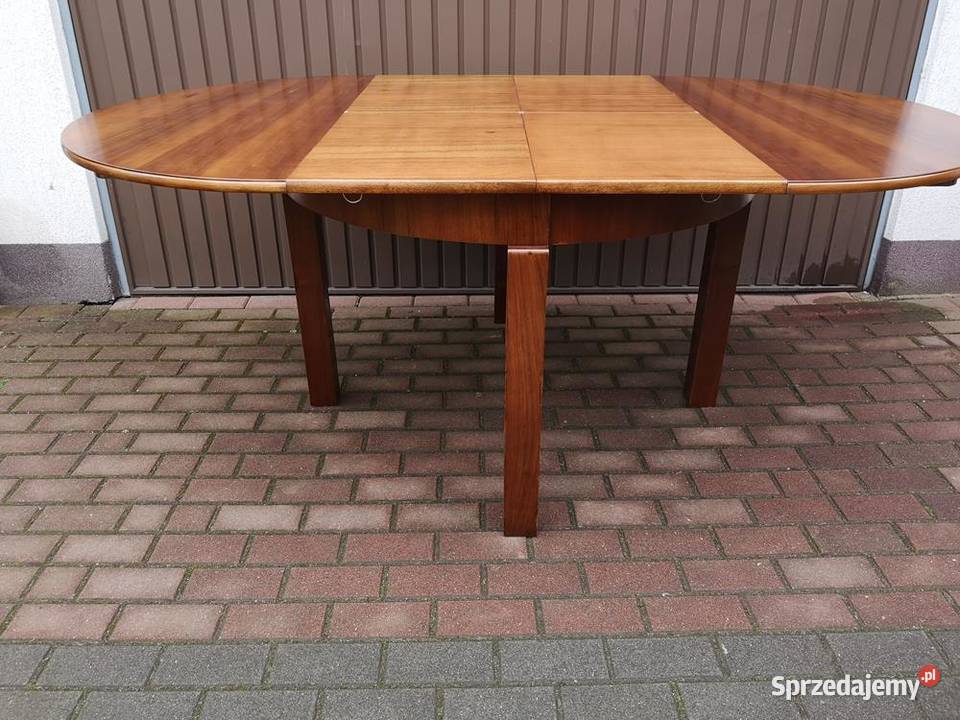 Stół Okrągły Orzech Zgrabny 110 Antyk Stary Swarzędz