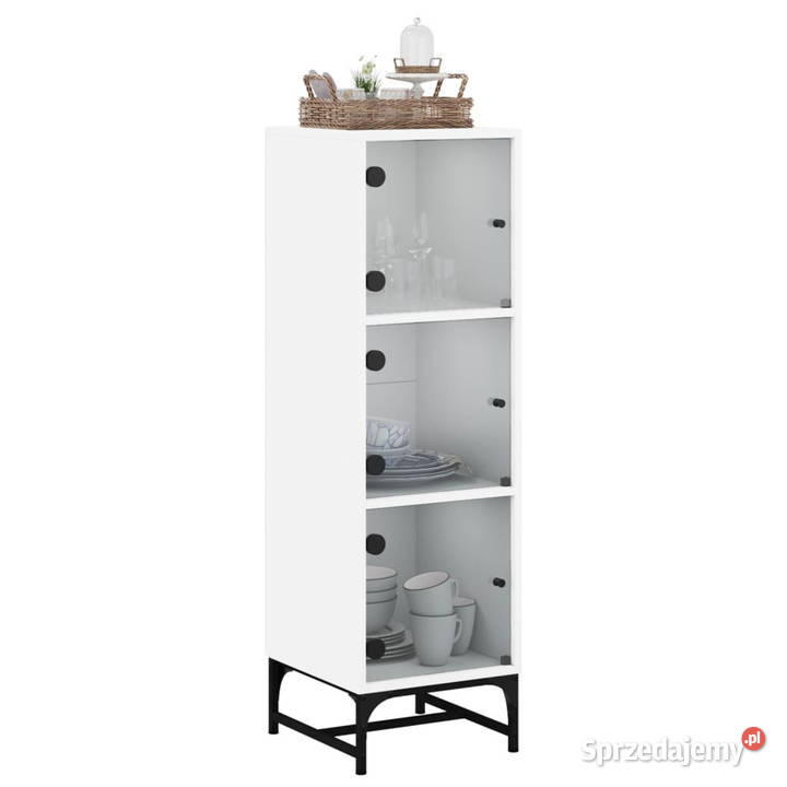 Szafka ze szklanymi drzwiami biała 35x37x120 Warszawa sprzedam