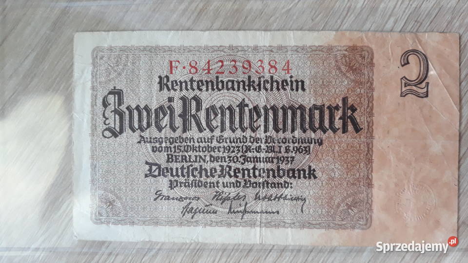 2 Marki Niemcy 1923 r seria ABCDEFGJ Konin sprzedam