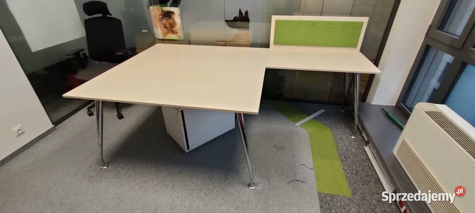Biurko stół 140x140 dostawka chromowane nogi Warszawa sprzedam