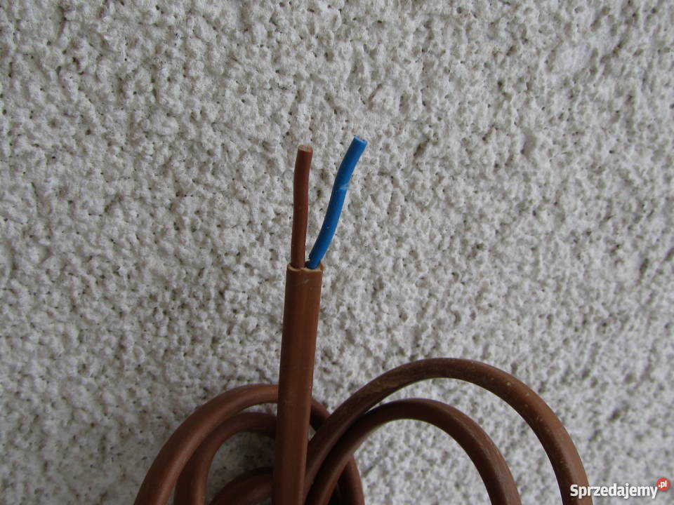 Kabel przewód 2u żyłowy płaski kolor brązowy Olecko