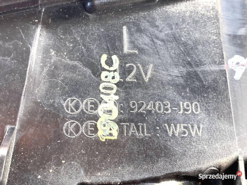 LAMPA TYŁ LEWA WEWNĘTRZNA HYUNDAI KONA 92403J90
