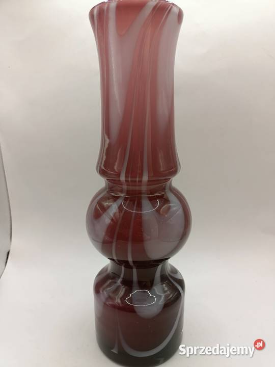 Wazon artystyczny grube szkło piękne wgłębienia lubelskie