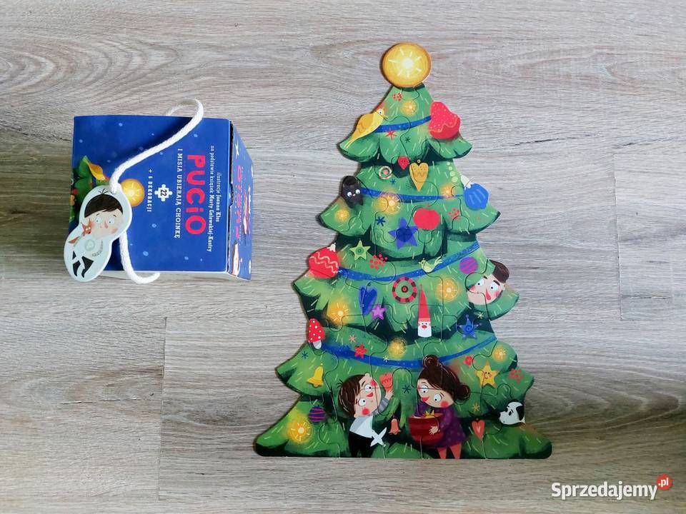 Puzzle Pucio i Misisa układają choinkę 6mc Dla Dziecka