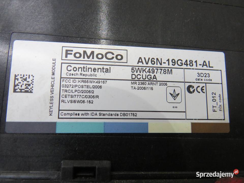 MODUŁ KOMFORTU KUGA MK2 AV6N19G481AL