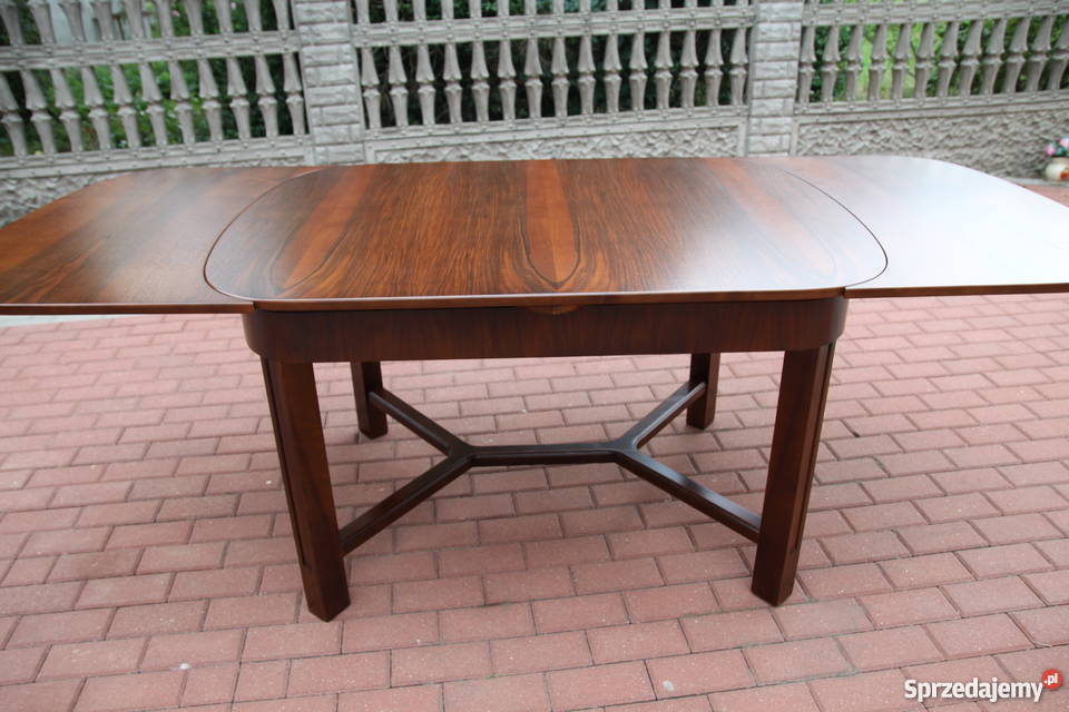 Stół stary artdeco rozkładany zgrabny okazja