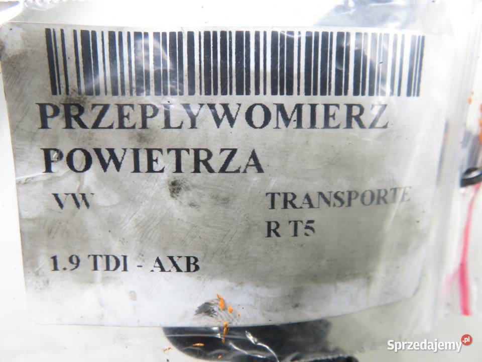 PRZEPŁYWOMIERZ VW TRANSPORTER T5 19 TDI PD 105 Przepływomierze