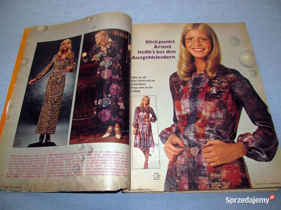 Burda Moden 121971 magazyn mody wykroje Vintage Skępe