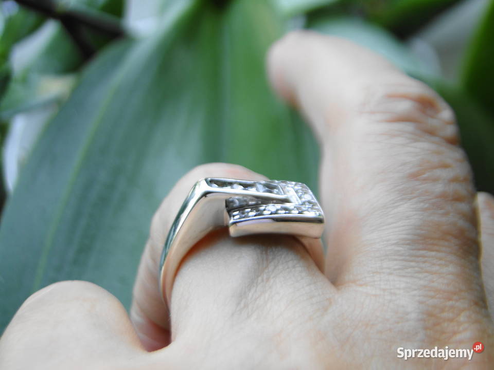 Piękny okazały pierścionek srebro 925 mazowieckie Warszawa
